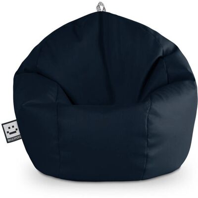 Happers - Puff Pelota Polipiel para Interior o Exterior - Azul Oscuro Happers - Puff Pelota Polipiel para Interior o Exterior - Azul Oscuro