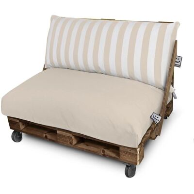 HAPPERS Conjunto de Cojines Ecrù para Palets - 120x80/45cm HAPPERS Conjunto de Cojines Ecrù para Palets - 120x80/45cm