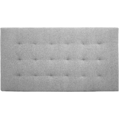 Cabecero DECOWOOD - Tapizado en poliéster con pliegues - Gris Cabecero DECOWOOD - Tapizado en poliéster con pliegues - Gris