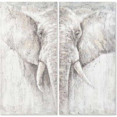 Fijalo Modello CU193120 - Set di Quadri su Tela di Elefante Fijalo Modello CU193120 - Set di Quadri su Tela di Elefante