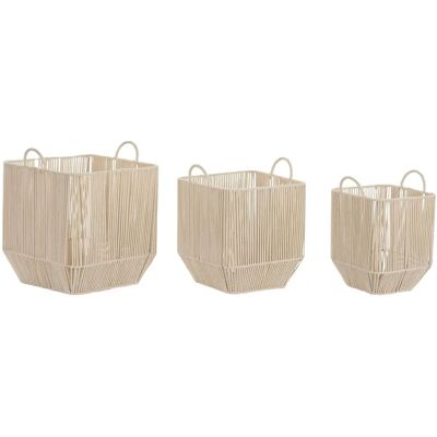 Fijalo Modelo 37X37X45 Juego de cestas beige Fijalo Modelo 37X37X45 Juego de cestas beige
