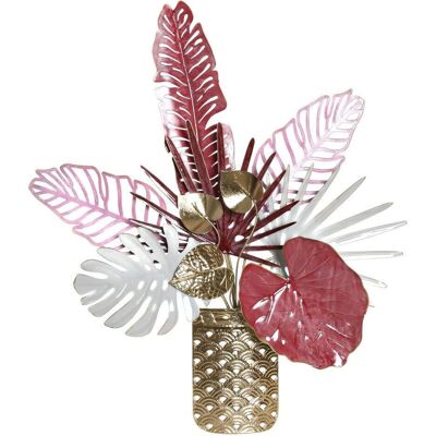 Fijalo - Wall Decoration Metal 66x13x74 Vase Flowers - Wall Decoration Fijalo - Wall Decoration Metal 66x13x74 Vase Flowers - Wall Decoration