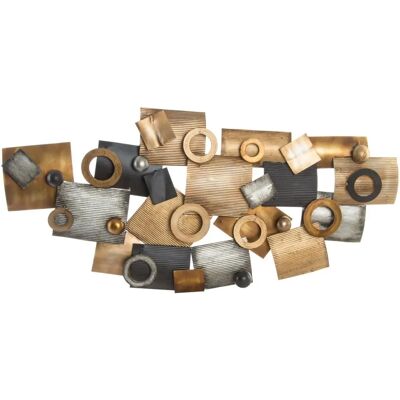 FIJALO Metall Wanddeko - 109x7x53 - Cobrizo Grau FIJALO Metall Wanddeko - 109x7x53 - Cobrizo Grau