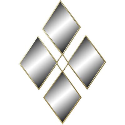Fijalo - Metalowe Lustro - 63x2x90 - Rombus - Złoty Fijalo - Metalowe Lustro - 63x2x90 - Rombus - Złoty