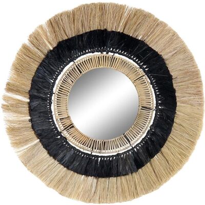 FIJALO Fibra Żelazo Lustro 55x7x55 Naturalne - Lustro FIJALO Fibra Żelazo Lustro 55x7x55 Naturalne - Lustro