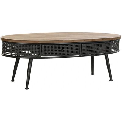 Fijalo Modelo MB200590 - Mesa de centro de metal y abeto Fijalo Modelo MB200590 - Mesa de centro de metal y abeto