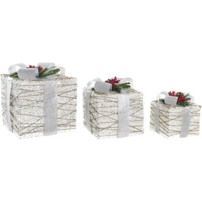 Fijalo Fijalo Set Regalo 3 Led Rattan 25x25x30 - Set di illuminazione Fijalo Fijalo Set Regalo 3 Led Rattan 25x25x30 - Set di illuminazione