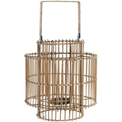 Fijalo PV181109 - Bambus Metall Kerzenhalter - 30x30x32cm Fijalo PV181109 - Bambus Metall Kerzenhalter - 30x30x32cm