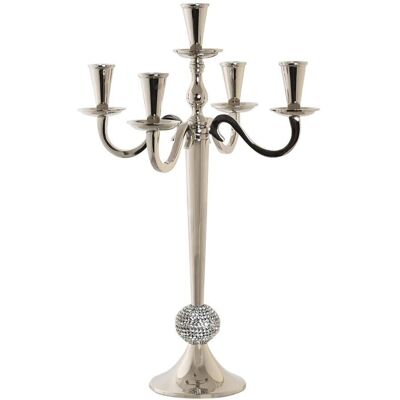 Fijalo Fijalo Akrystalowy świecznik aluminiowy - Candelabro Fijalo Fijalo Akrystalowy świecznik aluminiowy - Candelabro
