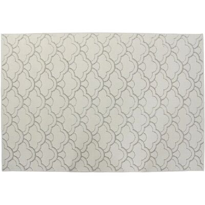 Tappeto in Poliestere Fijalo TX180650 - 160x230, 900 GSM, Bianco & Grigio Tappeto in Poliestere Fijalo TX180650 - 160x230, 900 GSM, Bianco & Grigio