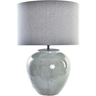 Fijalo Model - Ceramiczna lampa stołowa z lnu - 42x42x60cm - Lampa stołowa Fijalo Model - Ceramiczna lampa stołowa z lnu - 42x42x60cm - Lampa stołowa