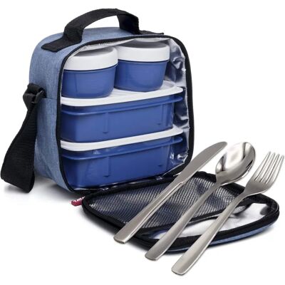 TATAY Urban Food Mochila Térmica Lonchera y Cubiertos - Conjunto de Contenedores de Comida TATAY Urban Food Mochila Térmica Lonchera y Cubiertos - Conjunto de Contenedores de Comida