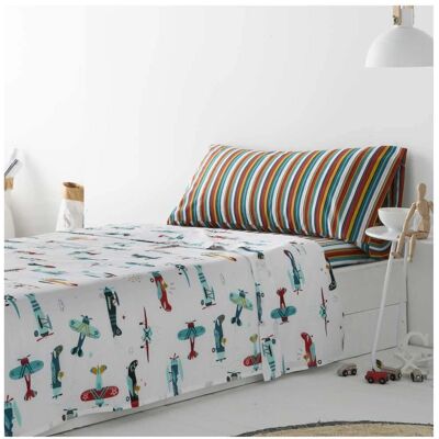 Conjunto de Lençóis COTTON ARTEAN Avioncitos - Cama 90cm Conjunto de Lençóis COTTON ARTEAN Avioncitos - Cama 90cm