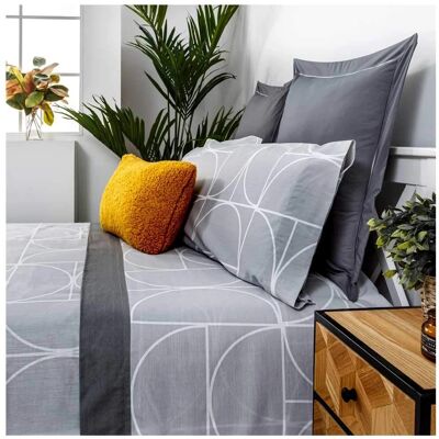 Conjunto de Lençóis Cotton Artean Maison Cinza - Para Cama 90cm Conjunto de Lençóis Cotton Artean Maison Cinza - Para Cama 90cm