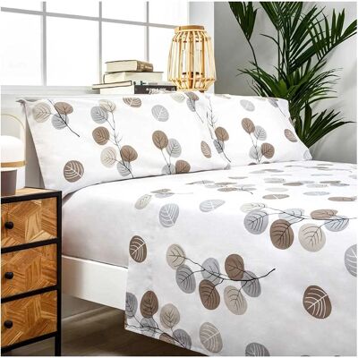 Conjunto de Lençóis em Algodão Orgânico Cotton Artean - Cinza - Conjunto de Roupa de Cama Conjunto de Lençóis em Algodão Orgânico Cotton Artean - Cinza - Conjunto de Roupa de Cama