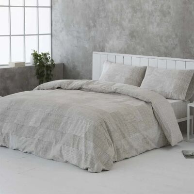 Protetor de Edredão Lezo em Algodão Orgânico Bege - Cama 180 Protetor de Edredão Lezo em Algodão Orgânico Bege - Cama 180