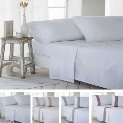 Conjunto de Roupa de Cama Gorbea Branco Percale - Cama 150cm Conjunto de Roupa de Cama Gorbea Branco Percale - Cama 150cm