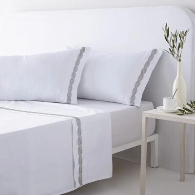 Cotton artean - Conjunto de lençóis de cetim de algodão egípcio - Branco - 300 fios Cotton artean - Conjunto de lençóis de cetim de algodão egípcio - Branco - 300 fios
