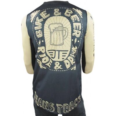 JEANSTRACK Bike & Beer Base Layer Beige M - T-shirt de montagne - Publicité JEANSTRACK Bike & Beer Base Layer Beige M - T-shirt de montagne - Publicité