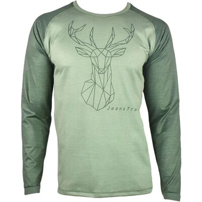 JEANSTRACK T-shirt de Cyclisme Vert pour Homme - Publicité JEANSTRACK T-shirt de Cyclisme Vert pour Homme - Publicité