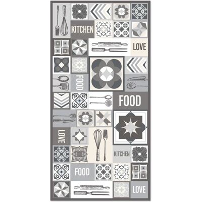Panorama - Panorama Kitchen Vinyl Rug - Gris - Publicité Panorama - Panorama Kitchen Vinyl Rug - Gris - Publicité
