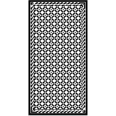 Panorama - GeometríaCuadrados - Negro - Vinyl Rug Panorama - GeometríaCuadrados - Negro - Vinyl Rug