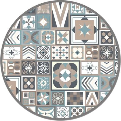 Panorama - Vinílica Redonda Azul 150x150cm - Rug Panorama - Vinílica Redonda Azul 150x150cm - Rug