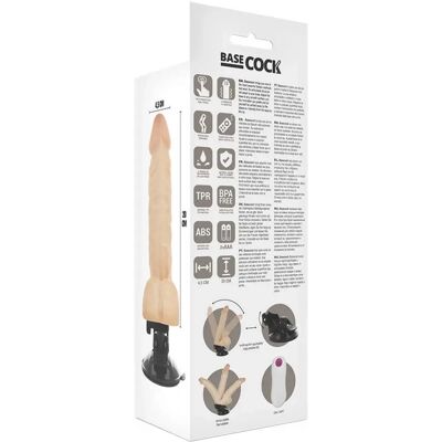 Vibrador Realístico Basecock - 20cm - Seguro para el cuerpo Vibrador Realístico Basecock - 20cm - Seguro para el cuerpo