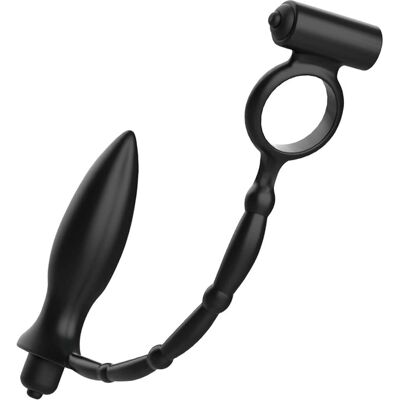 Addicted Toys Plug Anale e Anello Penieno - Nero Addicted Toys Plug Anale e Anello Penieno - Nero