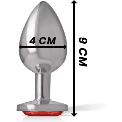 Intense - Plug Anal en Métal avec Cristal Rouge Taille L - Publicité Intense - Plug Anal en Métal avec Cristal Rouge Taille L - Publicité