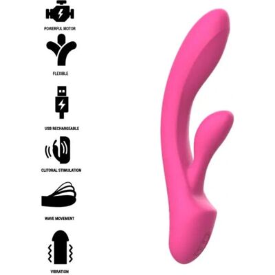 Vibrador Rosa Intense Luigi con Doble Motor y 10 Modos Vibrador Rosa Intense Luigi con Doble Motor y 10 Modos