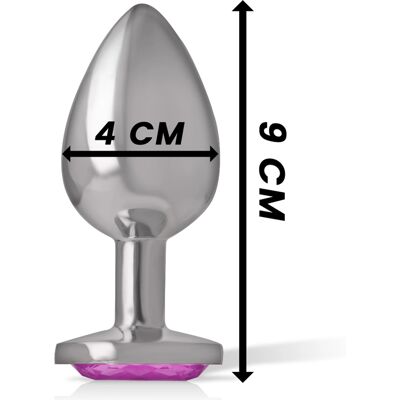 Intense - Plug Anale in Metallo con Cuore Rosa, Taglia L Intense - Plug Anale in Metallo con Cuore Rosa, Taglia L
