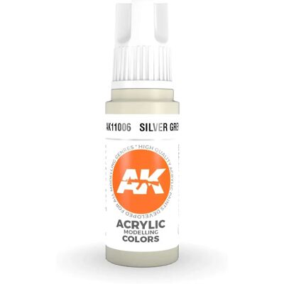 Peinture Acrylique Gris Argenté AK Interactive - À l'eau - 17ml - Publicité Peinture Acrylique Gris Argenté AK Interactive - À l'eau - 17ml - Publicité