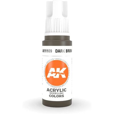 AK Interactive Dunkelbraune Acryl-Modellfarbe - 17ml - Hochwertiges Matt-Finish AK Interactive Dunkelbraune Acryl-Modellfarbe - 17ml - Hochwertiges Matt-Finish