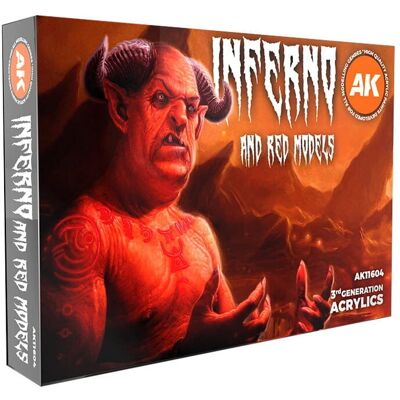 Zestaw Inferno Czerwony od AK Interactive - Farba akrylowa Zestaw Inferno Czerwony od AK Interactive - Farba akrylowa