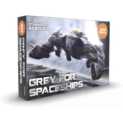 AK Interactive AK11614 Grau Raumschiff Set - Acrylmodellfärg AK Interactive AK11614 Grau Raumschiff Set - Acrylmodellfärg