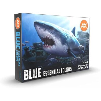 AK INTERACTIVE - Set aus 6 Acrylfarben - Blau - Modellfarben - 17ml AK INTERACTIVE - Set aus 6 Acrylfarben - Blau - Modellfarben - 17ml