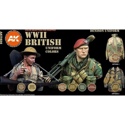 Kolory Brytyjskich Mundurów WWII - Farba akrylowa do modeli - 636 Kolory Brytyjskich Mundurów WWII - Farba akrylowa do modeli - 636
