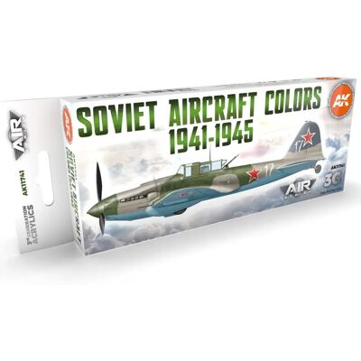 AK Interactive radzieckie kolory samolotów 1941-1945 SET 3G - Farba akrylowa AK Interactive radzieckie kolory samolotów 1941-1945 SET 3G - Farba akrylowa