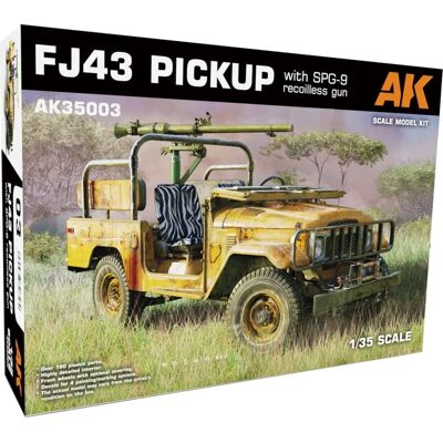 AK INTERACTIVE 1/35 FJ43 Pickup mit SPG-9 Recoilless Waffen Bausatz - Militärmodell AK INTERACTIVE 1/35 FJ43 Pickup mit SPG-9 Recoilless Waffen Bausatz - Militärmodell