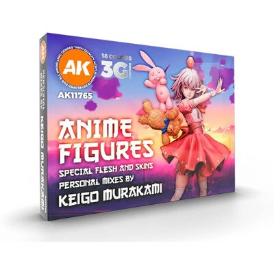Zestaw 18 farb akrylowych AK INTERACTIVE 3. generacja - Podpis - Figury anime Zestaw 18 farb akrylowych AK INTERACTIVE 3. generacja - Podpis - Figury anime