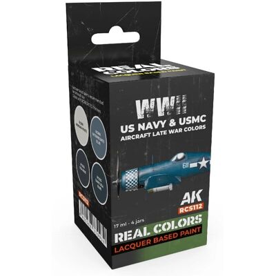Ensemble de Peinture Acrylique pour Avions US Navy & USMC Fin de Guerre - AK Interactive - Publicité Ensemble de Peinture Acrylique pour Avions US Navy & USMC Fin de Guerre - AK Interactive - Publicité