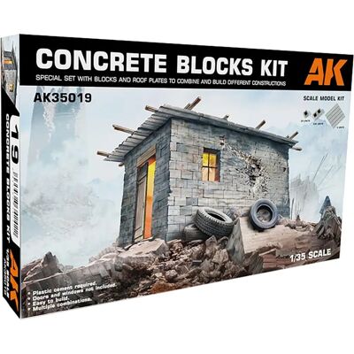 AK INTERACTIVE Modell - Betonblockset - Diorama - 1:35 AK INTERACTIVE Modell - Betonblockset - Diorama - 1:35