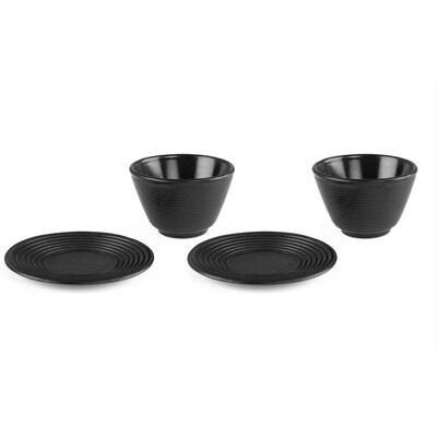 Ensemble de 2 Tasses en Fonte TTH - Thé Noir - Publicité Ensemble de 2 Tasses en Fonte TTH - Thé Noir - Publicité