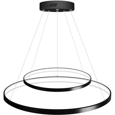 Lámpara colgante Ledbox Elix - Negro - 60W - Ø57+38cm - Blanco Cálido Lámpara colgante Ledbox Elix - Negro - 60W - Ø57+38cm - Blanco Cálido