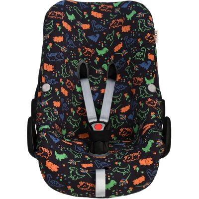Housse de siège auto JYOKO Happy Dino pour Pebble Pro I-Size - Publicité Housse de siège auto JYOKO Happy Dino pour Pebble Pro I-Size - Publicité