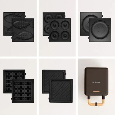 Pack Create Stone Studio Sandwich & Gaufrier - Appareil Multifonction - Publicité Pack Create Stone Studio Sandwich & Gaufrier - Appareil Multifonction - Publicité