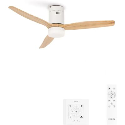 Create Windcalm Dc Ventilateur de Plafond Silencieux 132cm Blanc Bois - Économie d'Énergie - Publicité Create Windcalm Dc Ventilateur de Plafond Silencieux 132cm Blanc Bois - Économie d'Énergie - Publicité