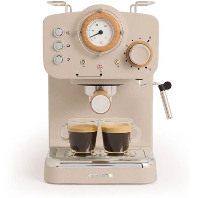 Machine à café CREATE THERA RETRO - Semi-automatique, 15 Bar, 1100W, Marron - Publicité Machine à café CREATE THERA RETRO - Semi-automatique, 15 Bar, 1100W, Marron - Publicité