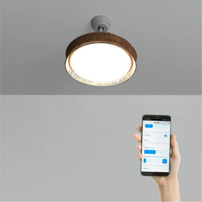 Create - ventilador de teto em rattan claro - 40W silencioso ø107cm com pás retráteis e luz LED 36W Create - ventilador de teto em rattan claro - 40W silencioso ø107cm com pás retráteis e luz LED 36W